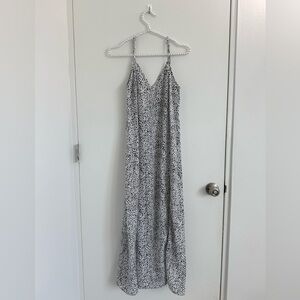 Black and White Spotted Maxi Dress size Small